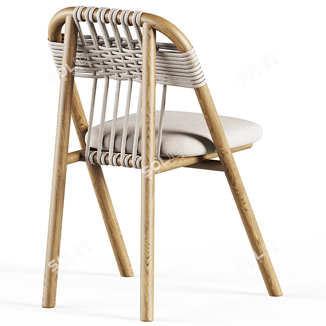 Vintage Inspired Dining Chair 3D model image 2