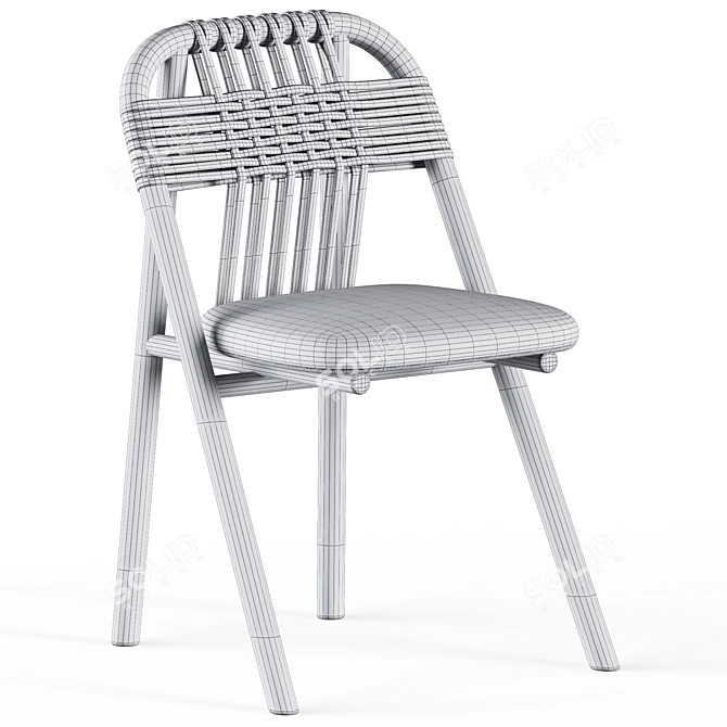 Vintage Inspired Dining Chair 3D model image 3