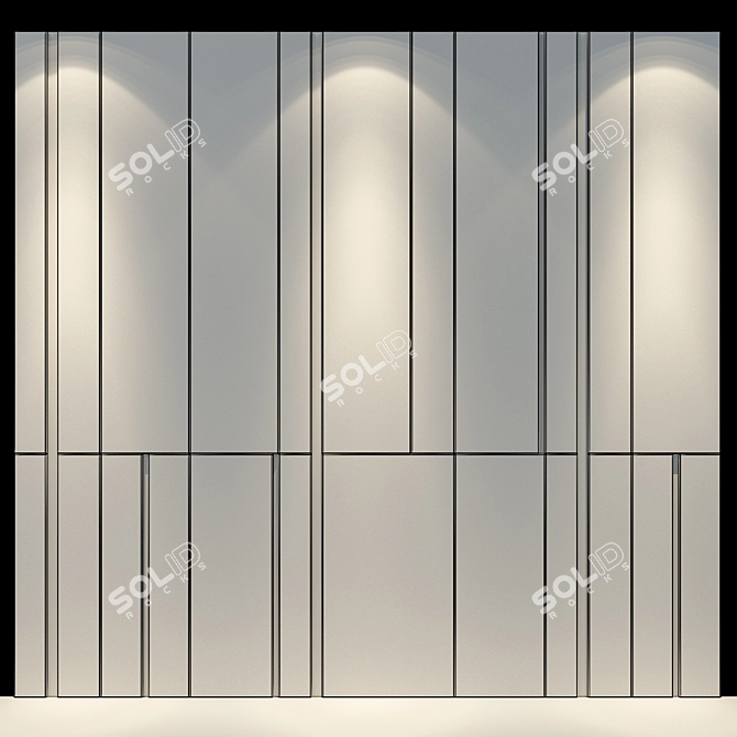 Sleek Wall Panel 40 3D model image 2