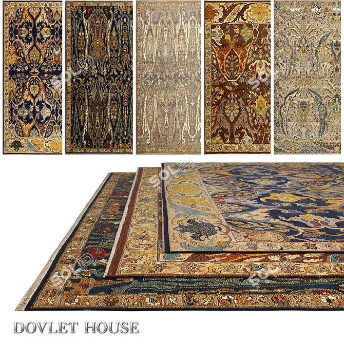 Title: Dovlet House Carpets, Set of 5 3D model image 1