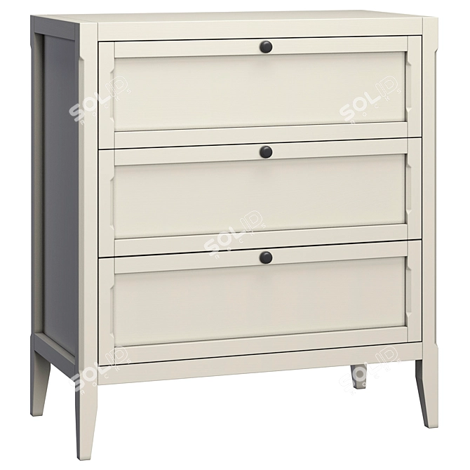 Eugénie Drawer Chest: Stylish Storage Solution 3D model image 1