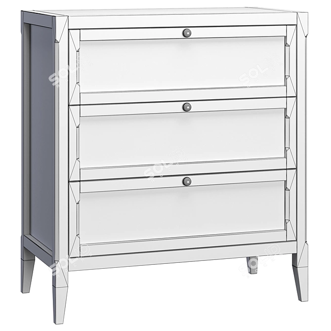 Eugénie Drawer Chest: Stylish Storage Solution 3D model image 2