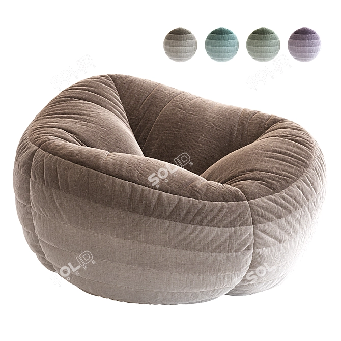 Comfy Bean Bag Chair 3D model image 1