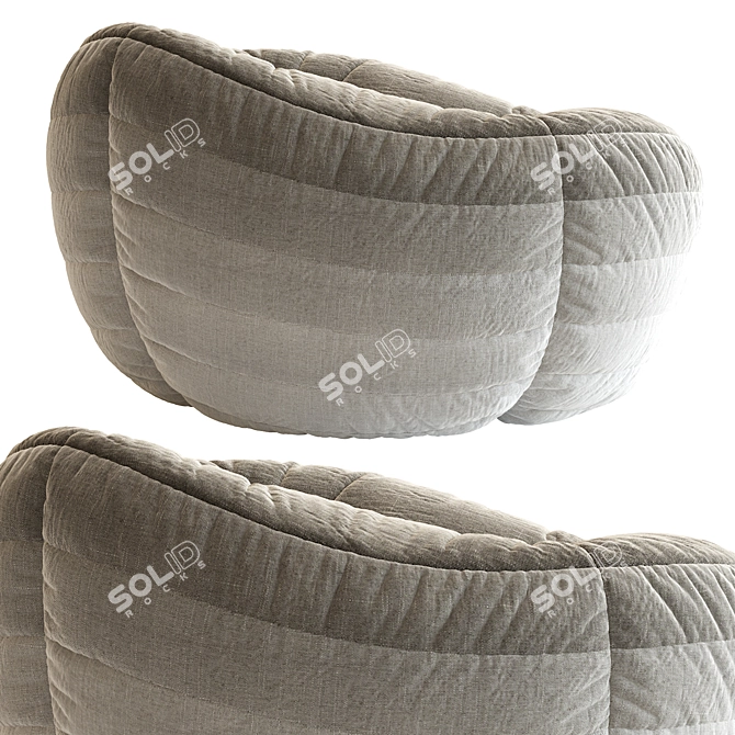 Comfy Bean Bag Chair 3D model image 4