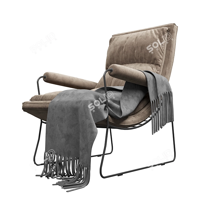Modern Armchair: Stylish and Comfortable 3D model image 2