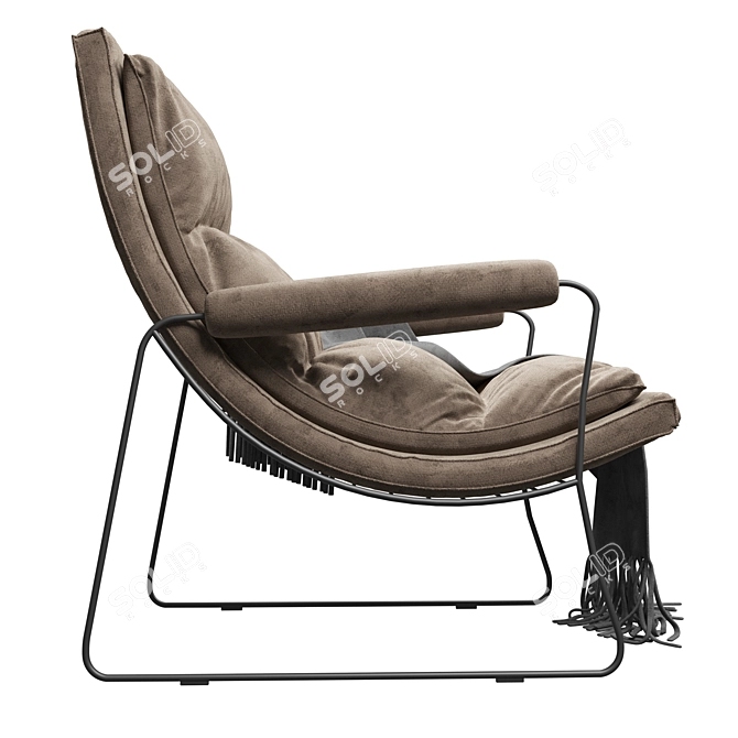 Modern Armchair: Stylish and Comfortable 3D model image 3