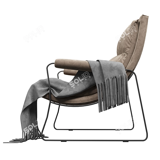 Modern Armchair: Stylish and Comfortable 3D model image 4