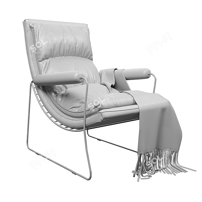 Modern Armchair: Stylish and Comfortable 3D model image 5