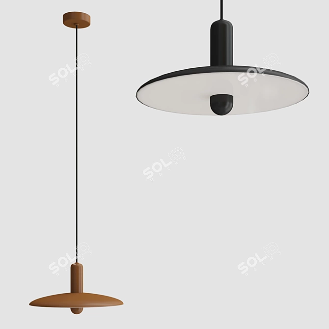 Elegant Lu Pendant Light 3D model image 1
