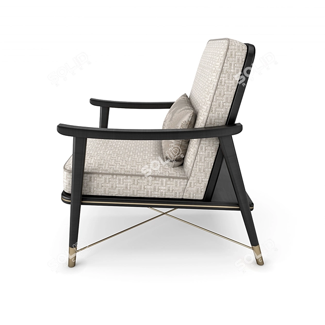 Brasilia FUP010037: Elegant Upholstered Armchair 3D model image 5