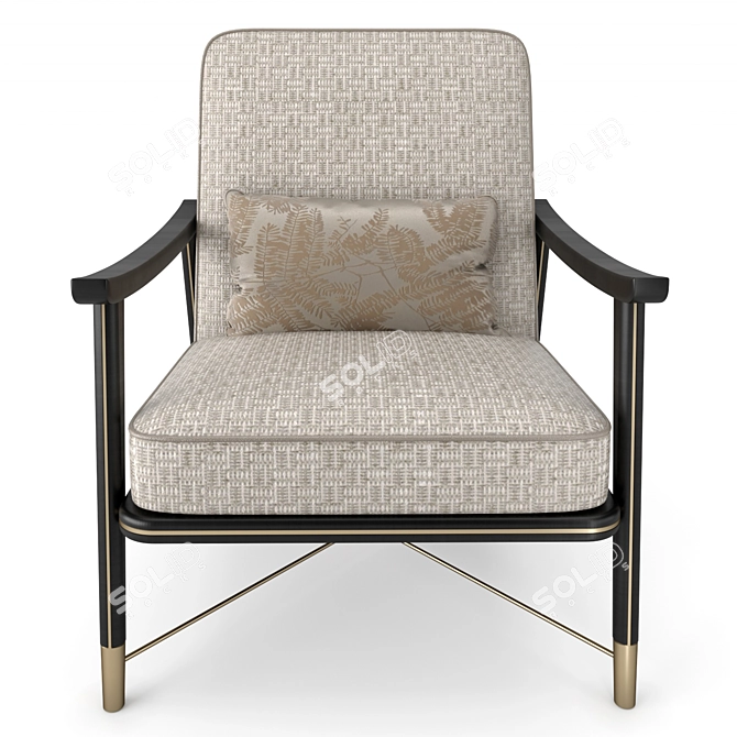 Brasilia FUP010037: Elegant Upholstered Armchair 3D model image 7