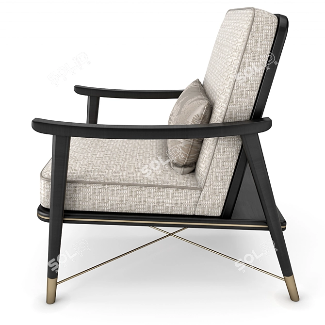 Brasilia FUP010037: Elegant Upholstered Armchair 3D model image 8