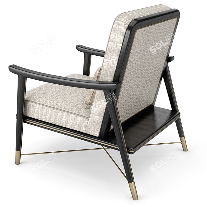 Brasilia FUP010037: Elegant Upholstered Armchair 3D model image 9