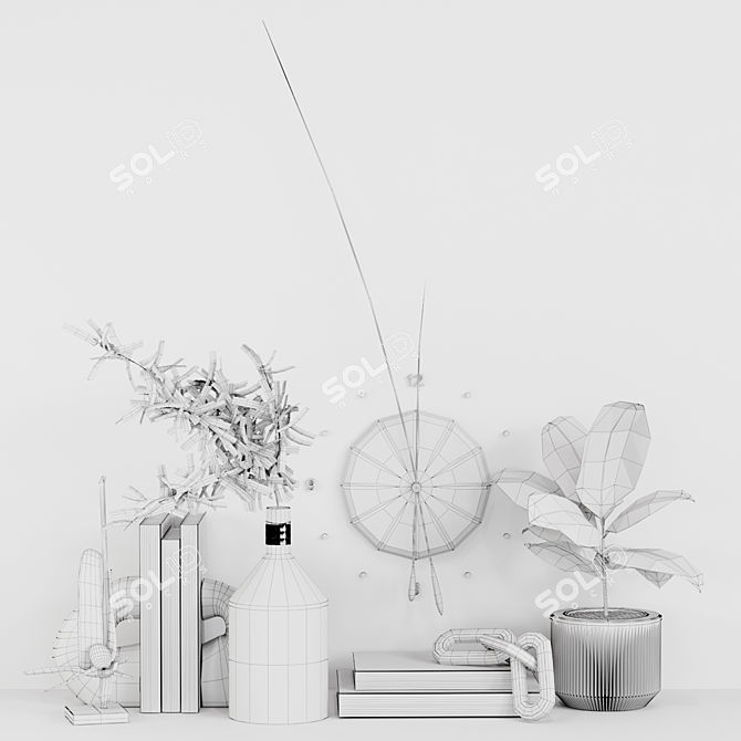 Elegant Home Decor Set 3D model image 6