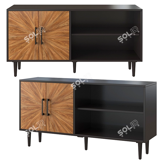 Modern A4000274 Shayland Chest: Spacious & Stylish 3D model image 1