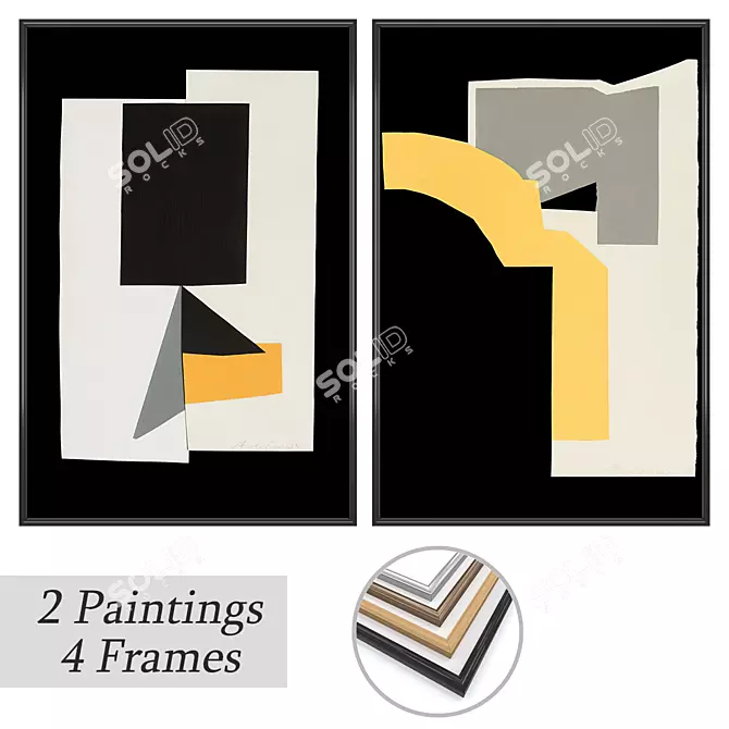 Elegant Wall Art Set: No 3523 3D model image 1