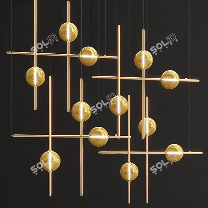 Contemporary Mikado Pendant Light 3D model image 3