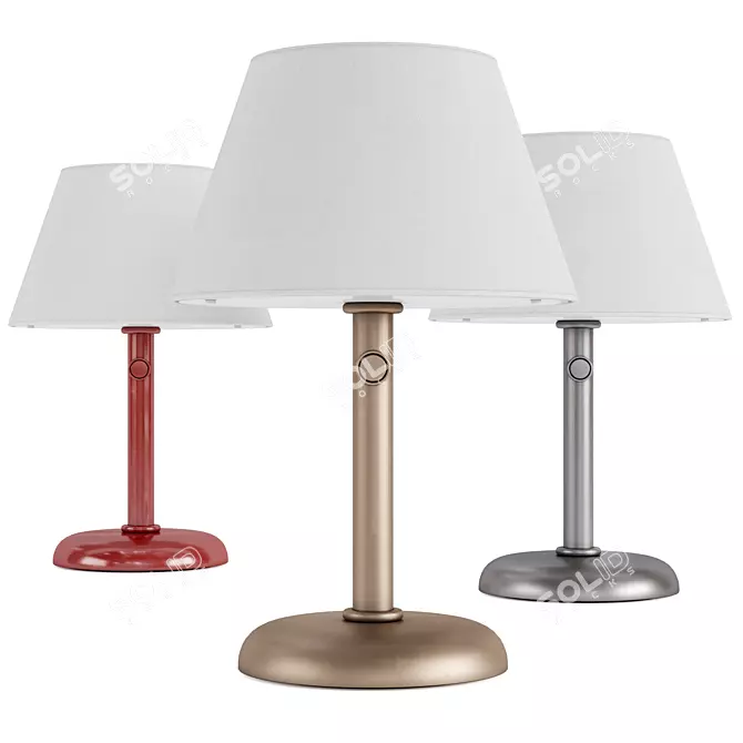 Elegant Desk Lamp, Promemoria 3D model image 1
