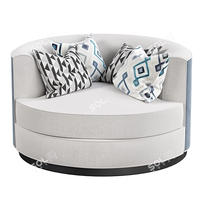 EMPIRE Armchair: Stylish Club's Modern Masterpiece 3D model image 2