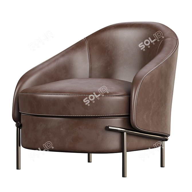 Modern LLOYD Armchair by Longhi 3D model image 1