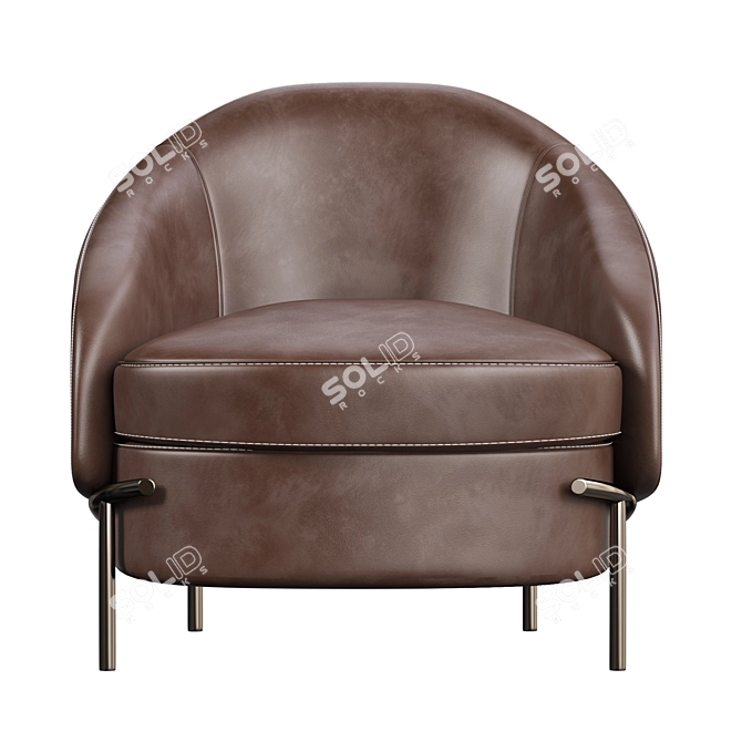 Modern LLOYD Armchair by Longhi 3D model image 2