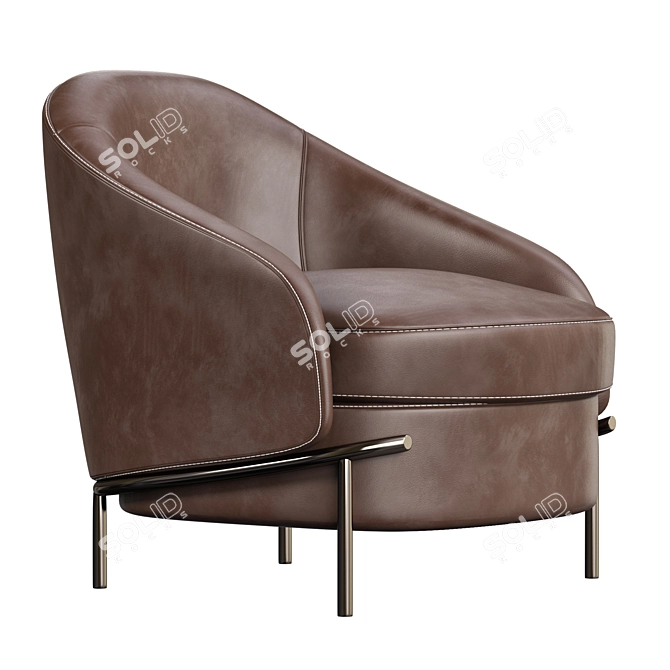 Modern LLOYD Armchair by Longhi 3D model image 3