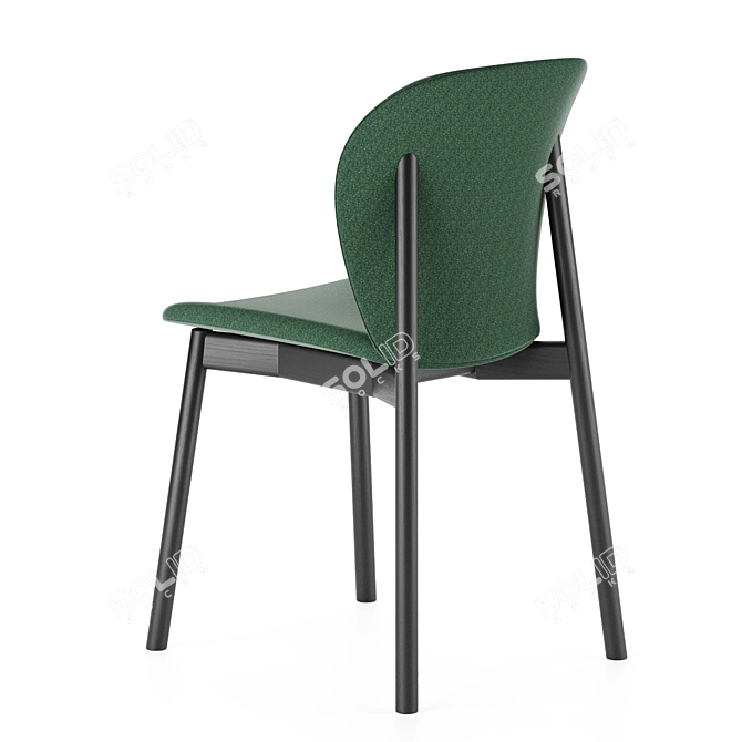 Elegant Arden Soft Side Chair 3D model image 2