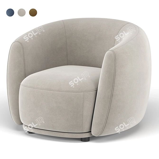 Pacific 2013 Armchair  Modern Elegance for Your Home 3D model image 1