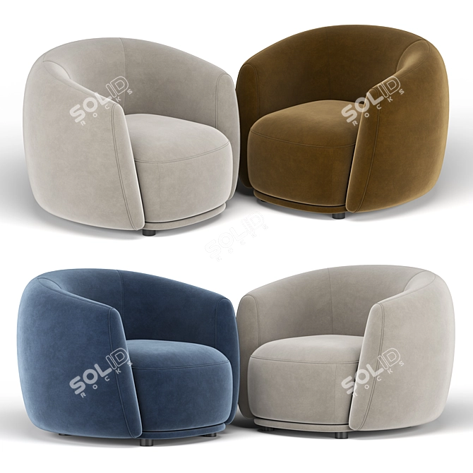 Pacific 2013 Armchair  Modern Elegance for Your Home 3D model image 2