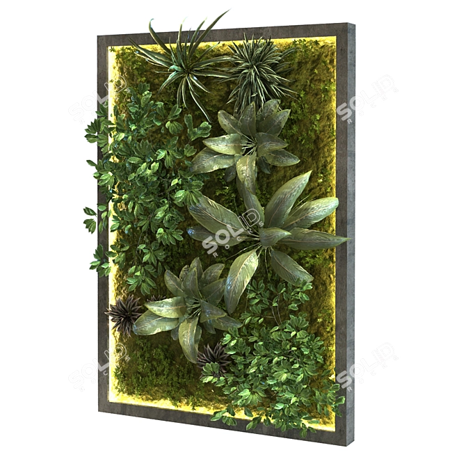 Versatile Green Wall Set 3D model image 2