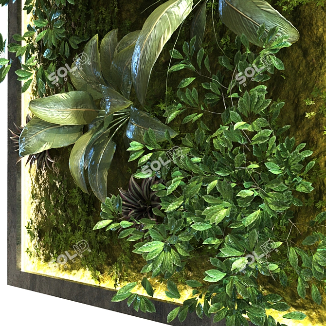 Versatile Green Wall Set 3D model image 6