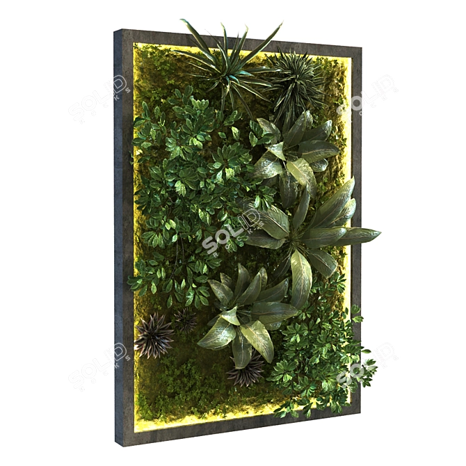 Versatile Green Wall Set 3D model image 7