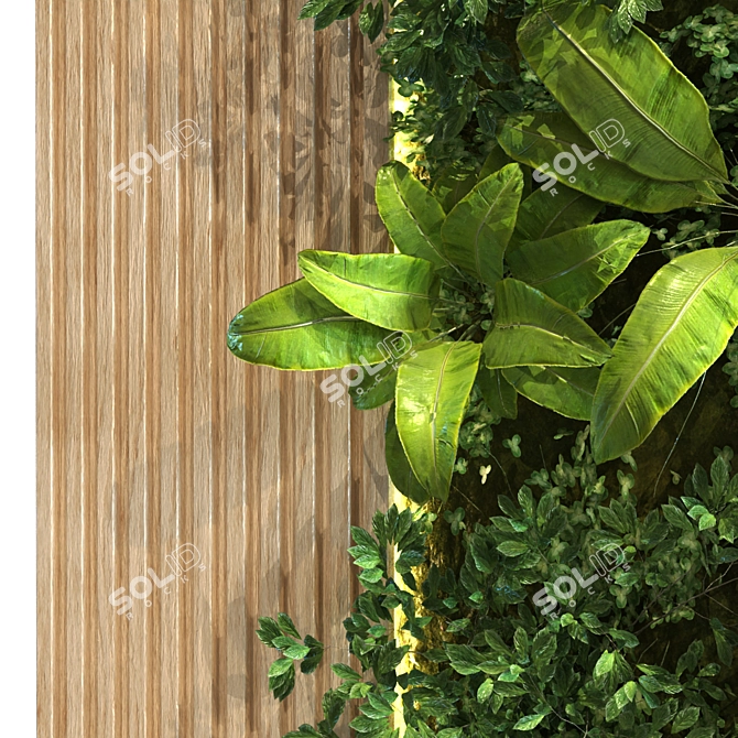 Versatile Green Wall Set 3D model image 3