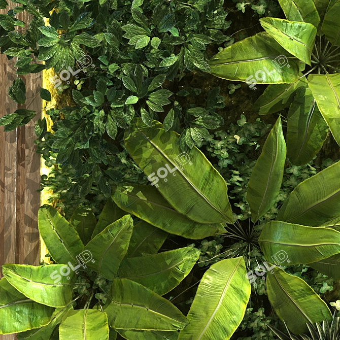 Versatile Green Wall Set 3D model image 5