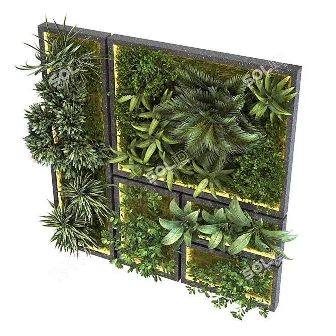 Green Wall Set 088: Versatile, Stylish, and Eco-Friendly! 3D model image 5