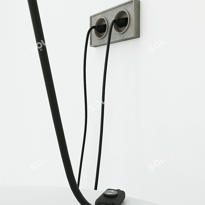 Sleek Coyote Floor Lamp 3D model image 5