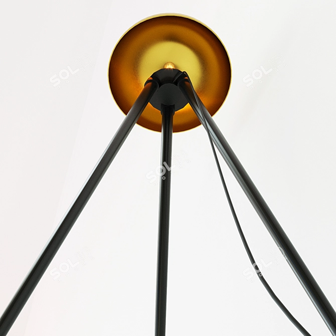 Sleek Coyote Floor Lamp 3D model image 13