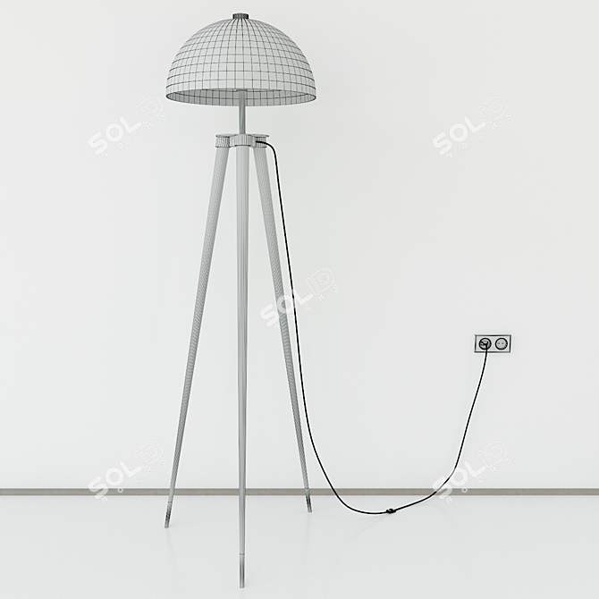 Sleek Coyote Floor Lamp 3D model image 15