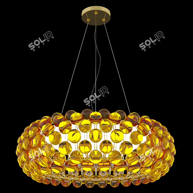 Caboche Chandelier: Elegant Illumination 3D model image 1