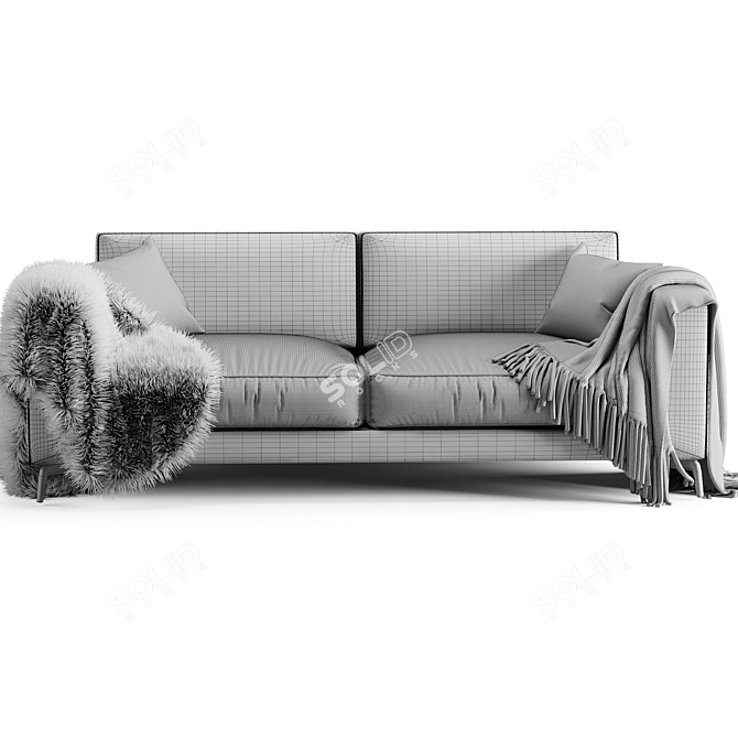 Elegant Orlando Sofa: Modern, Comfortable & Stylish 3D model image 6