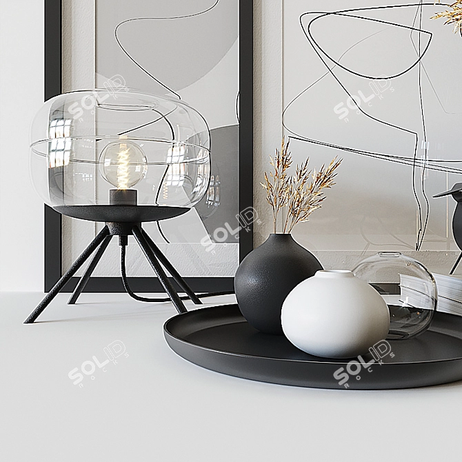 Elegant Home Decor Set 3D model image 7