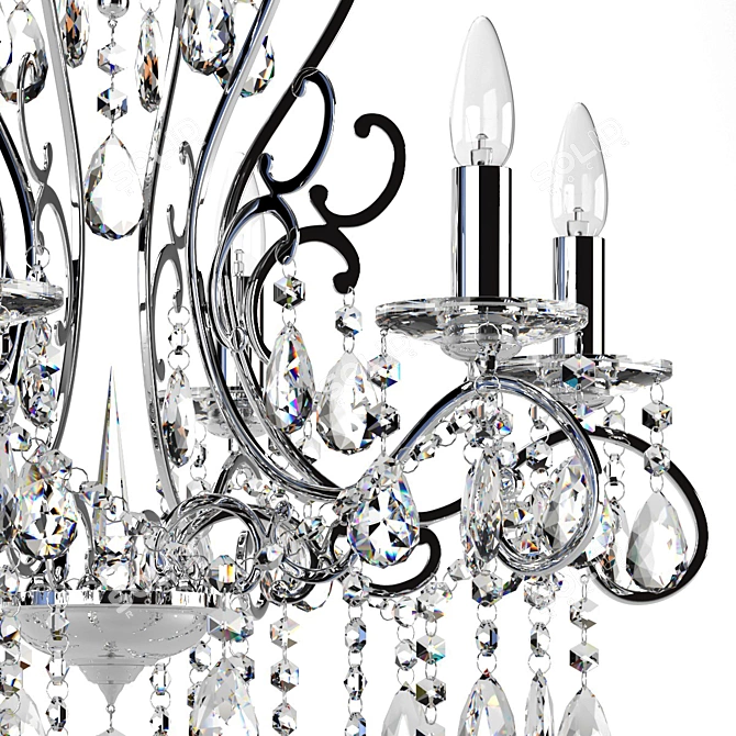Suzanne Crystal Chandelier: Elegant Lighting by CHIARO 3D model image 3