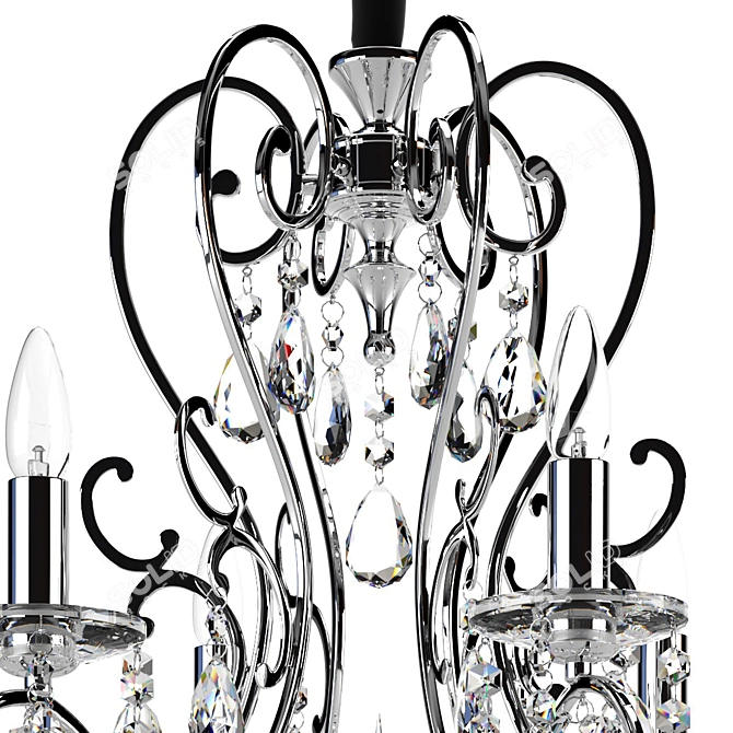 Suzanne Crystal Chandelier: Elegant Lighting by CHIARO 3D model image 4