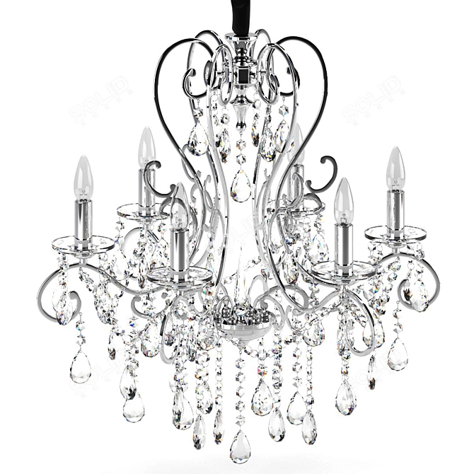 Suzanne Crystal Chandelier: Elegant Lighting by CHIARO 3D model image 7