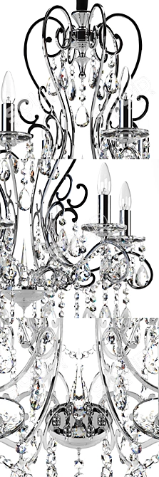 Suzanne Crystal Chandelier: Elegant Lighting by CHIARO 3D model image 8
