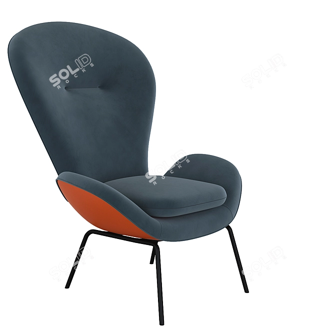 Modern Rolf Benz Chairs: Elegant & Comfortable 3D model image 1