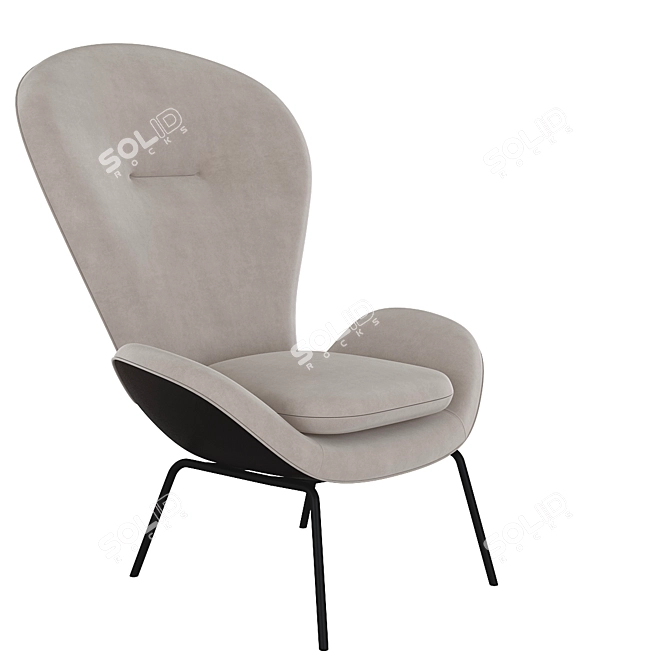 Modern Rolf Benz Chairs: Elegant & Comfortable 3D model image 2