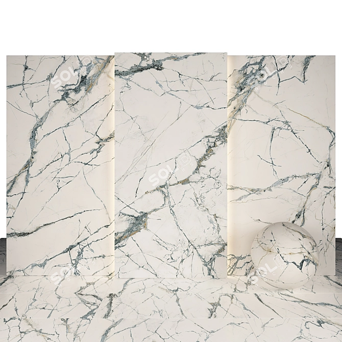 Invisible Gray Marble Texture Bundle 3D model image 2