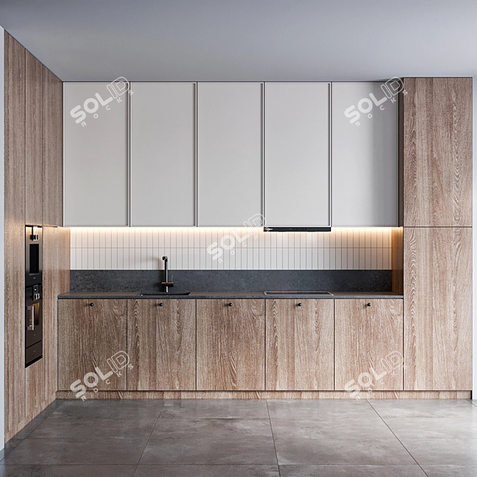 Gaggenau Kitchen: Stylish, Spacious, and Functional 3D model image 1