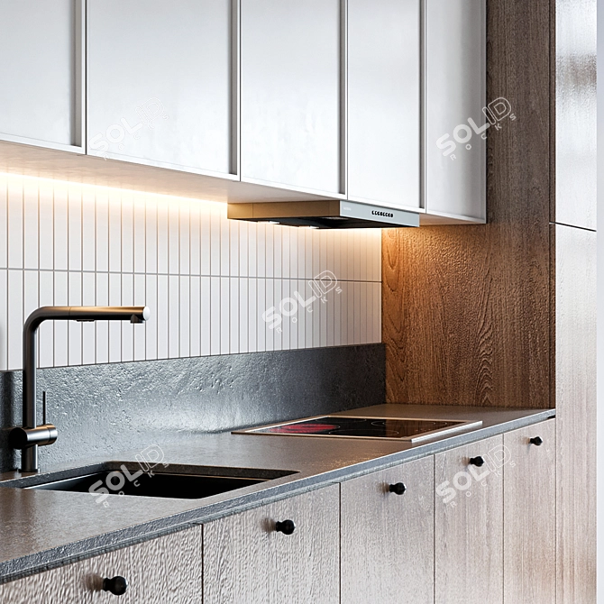 Gaggenau Kitchen: Stylish, Spacious, and Functional 3D model image 3